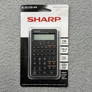 NIP Sharp EL-501X2B-WH Chemistry Physics Battery Powered 146 Function Calculator